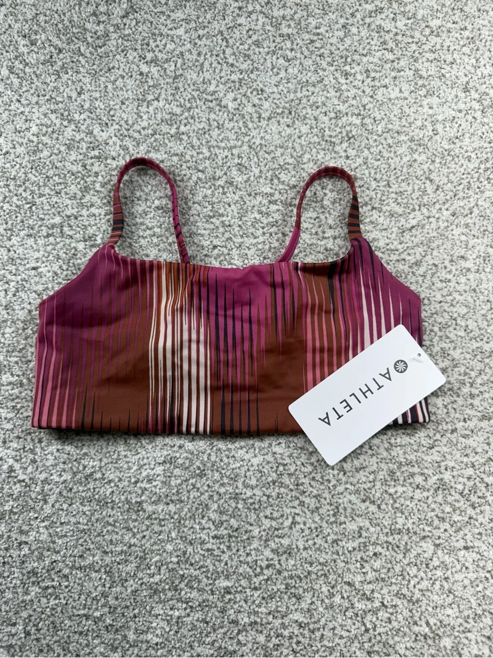 NWT Women's Athleta Warm-Colored Ibiza Scoop Swim Bikini Top Size XXS D-DD Cup